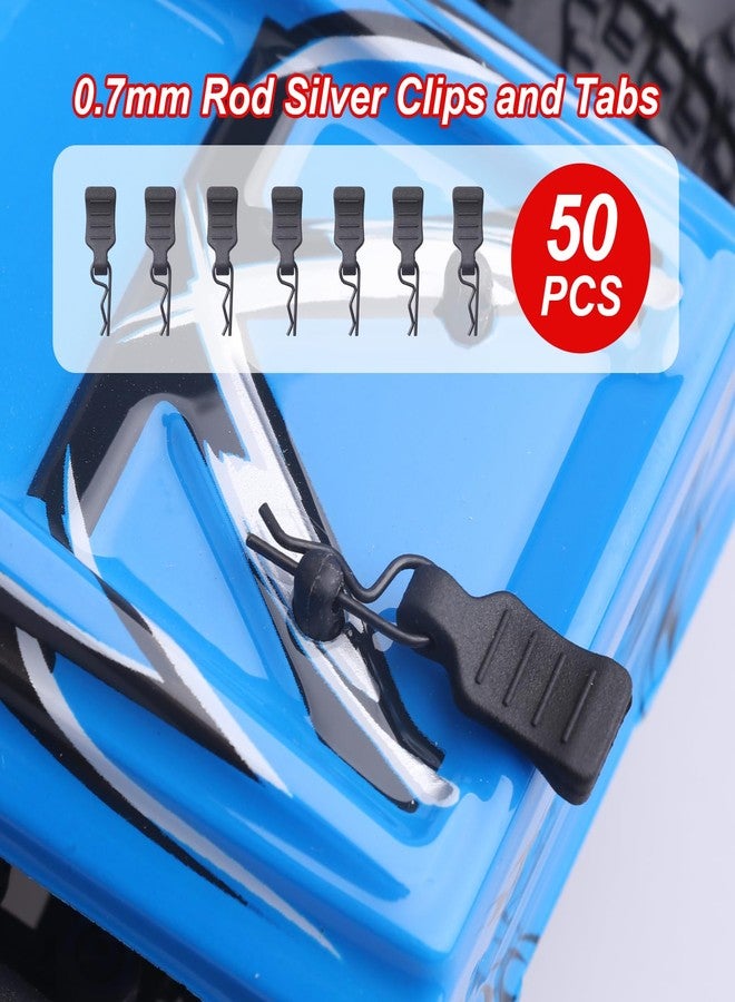 مشابك تثبيت هيكل سيارة التحكم عن بعد من GoHobby مع ألسنة سحب 1/24 1/28 مشابك لسيارات التحكم عن بعد من نوع الشاحنات الزاحفة وسيارات الانجراف والباغي متوافقة مع Axial SCX24 و WLtoys K969 K989 P929 (عبوة من 50 قطعة) - Image 5